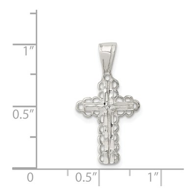 Sterling Silver Budded Cross for Kids Pendant – view 4