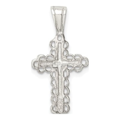 Sterling Silver Budded Cross for Kids Pendant – view 5