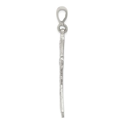 Sterling Silver Diamond-Cut Cross Pendant – view 3