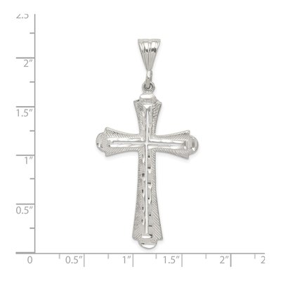 Sterling Silver Diamond-Cut Cross Pendant – view 4