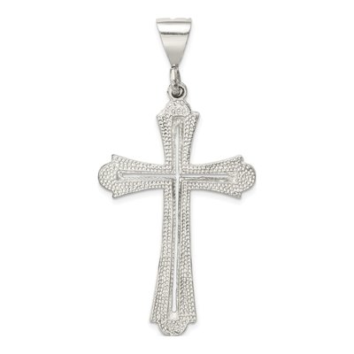 Sterling Silver Diamond-Cut Cross Pendant – view 5