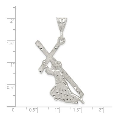 Sterling Silver St Andrew Cross Pendant – view 4