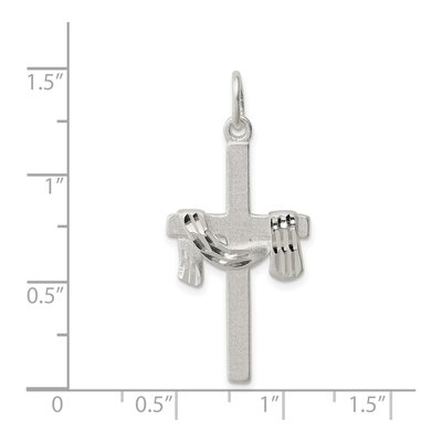 Sterling Silver Draped Cross Pendant – view 4