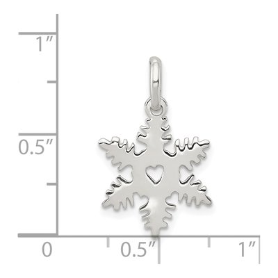 Sterling Silver Snowflake Pendant – view 4