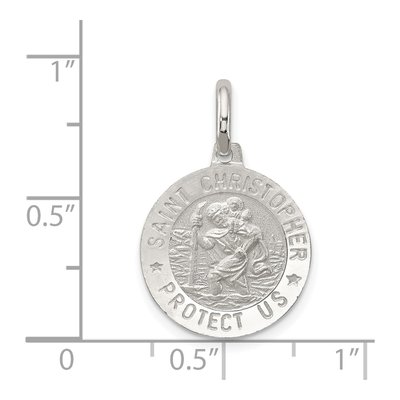 Sterling Silver St Christopher Medal Pendant – view 4