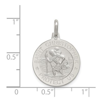 Sterling Silver St Christopher Medal Pendant – view 4
