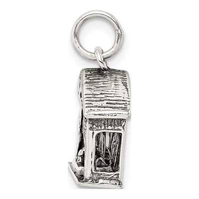 Sterling Silver Antiqued Manger Charm – view 4