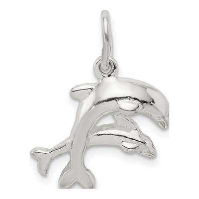 Sterling Silver Dolphins Pendant