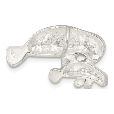 Sterling Silver Manatee Baby Pendant – view 4