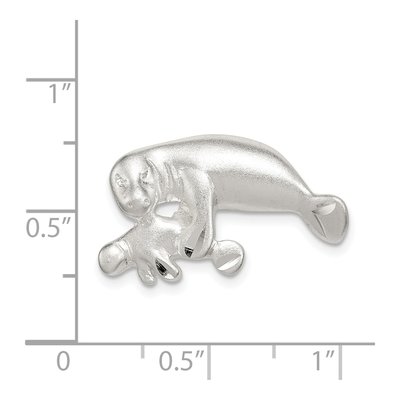 Sterling Silver Manatee Baby Pendant – view 5