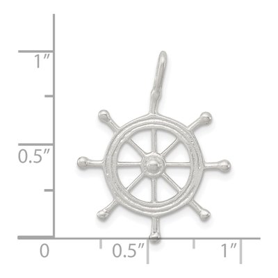 Sterling Silver Boat Wheel Pendant – view 5