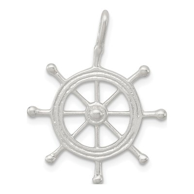 Sterling Silver Boat Wheel Pendant