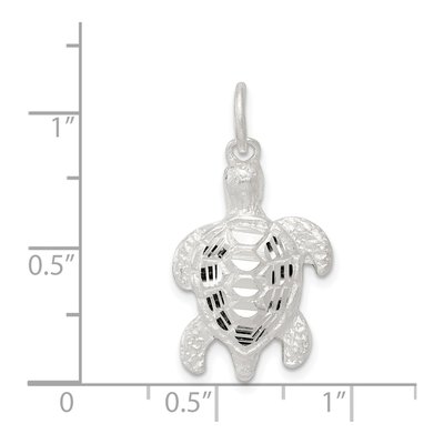 Sterling Silver Turtle Pendant – view 4