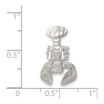 Sterling Silver Lobster Chain Slide Charm – view 4