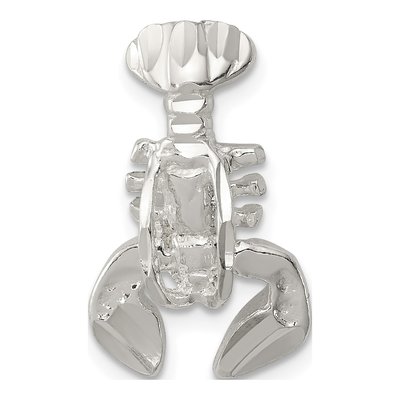 Sterling Silver Lobster Chain Slide Charm