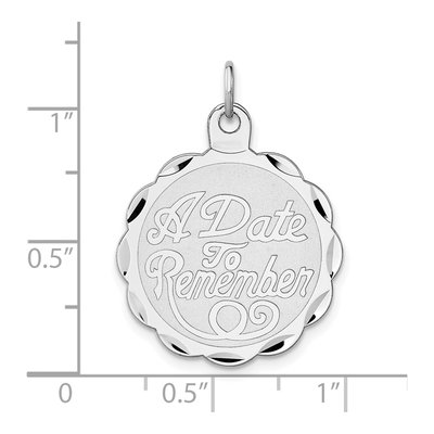 Sterling Silver Date Disc Charm – view 5