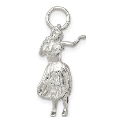 Sterling Silver Hula Dancer Pendant