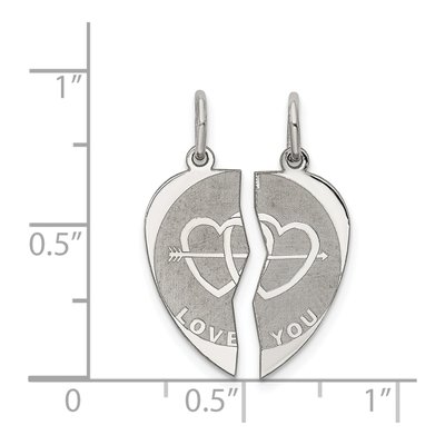 Sterling Silver 'love You' 2-Piece Disc Charm – view 4