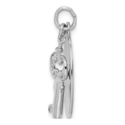 Sterling Silver Key Charm – view 3