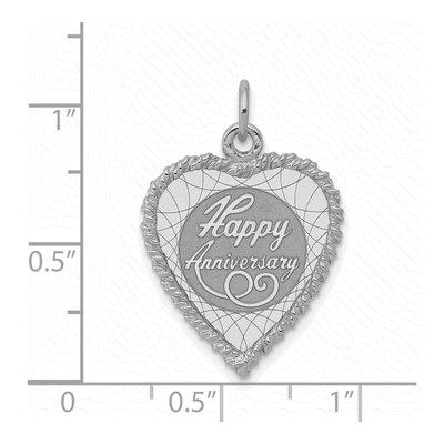 Sterling Silver Happy Anniversary Disc Charm – view 4