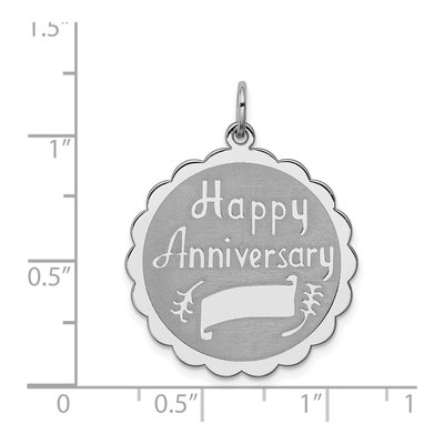 Sterling Silver Happy Anniversary Disc Charm – view 5