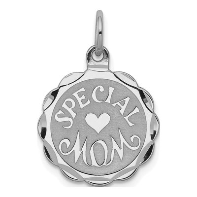 Sterling Silver 'special Mom' Disc Pendant