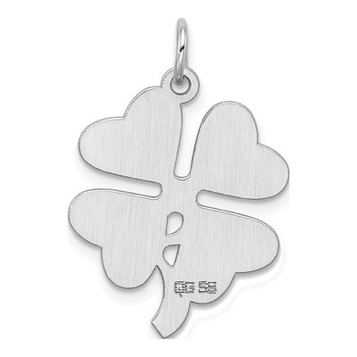 Sterling Silver 4-Leaf Clover Disc Charm – view 4