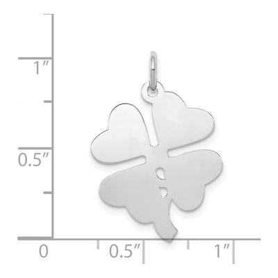 Sterling Silver 4-Leaf Clover Disc Charm – view 5