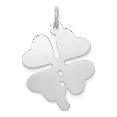 Sterling Silver 4-Leaf Clover Disc Charm