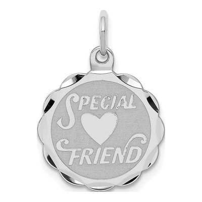 Sterling Silver 'special Friend' Disc Charm
