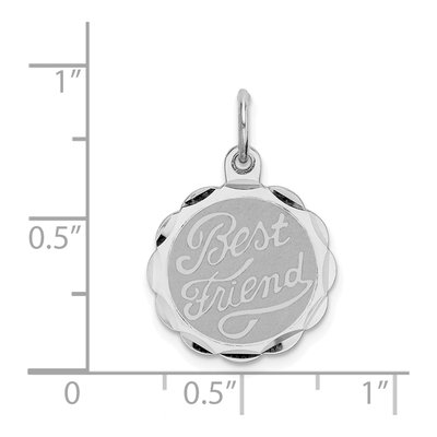 Sterling Silver Best Friend Disc Charm – view 4