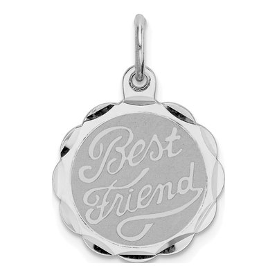 Sterling Silver Best Friend Disc Charm