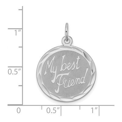 Sterling Silver 'my Best Friend' Disc Charm – view 5