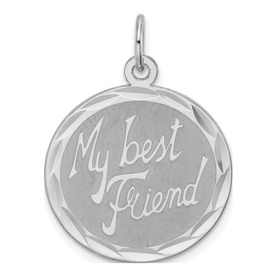 Sterling Silver 'my Best Friend' Disc Charm