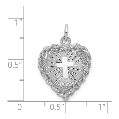 Sterling Silver Baptism Disc Pendant – view 4