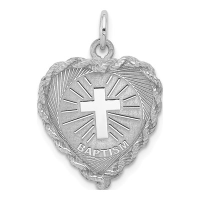 Sterling Silver Baptism Disc Pendant