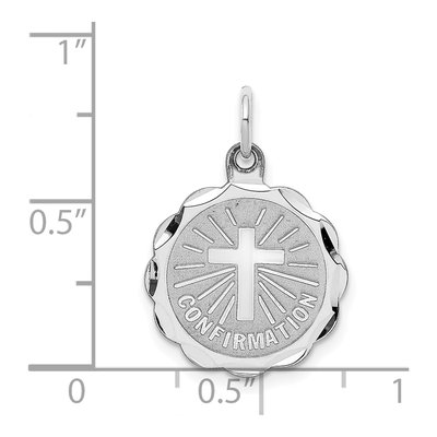 Sterling Silver Confirmation Disc Charm – view 4