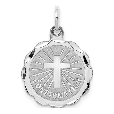 Sterling Silver Confirmation Disc Charm