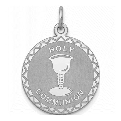 Sterling Silver Holy Communion Disc Charm