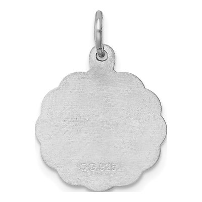 Sterling Silver Baptism Disc Pendant – view 5