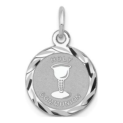 Sterling Silver Holy Communion Disc Charm