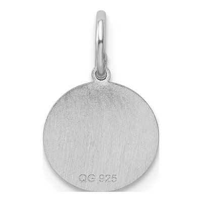 Sterling Silver Baptism Disc Charm – view 4