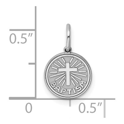 Sterling Silver Baptism Disc Charm – view 5