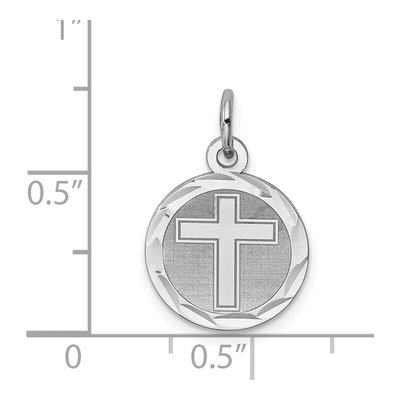 Sterling Silver Cross Disc Charm – view 6
