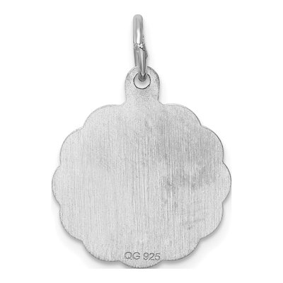 Sterling Silver Jesus Loves Me Disc Charm – view 5