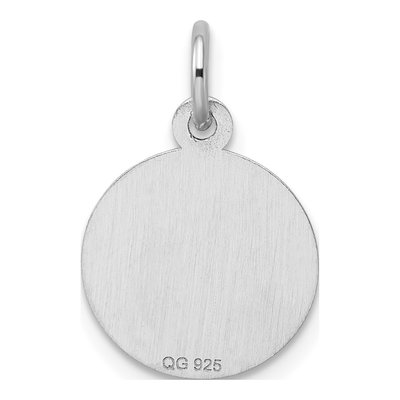 Sterling Silver Graduation Disc Charm – view 4