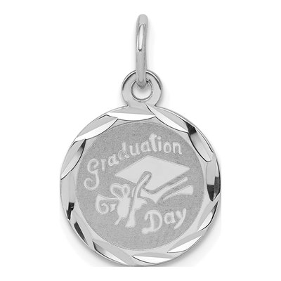 Sterling Silver Graduation Disc Charm
