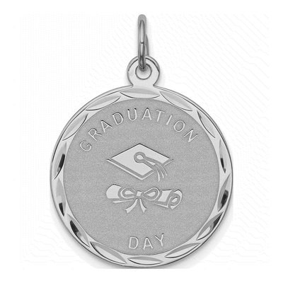Sterling Silver Graduation Day Disc Charm
