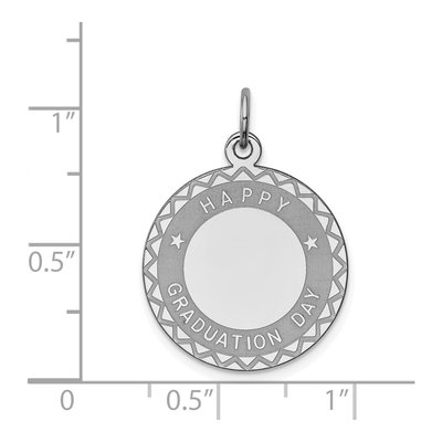 Sterling Silver Graduation Disc Pendant – view 5