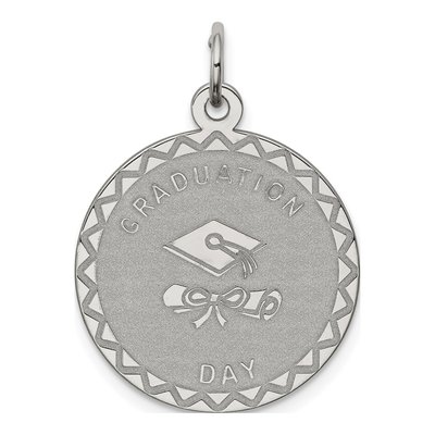 Sterling Silver Graduation Day Disc Charm